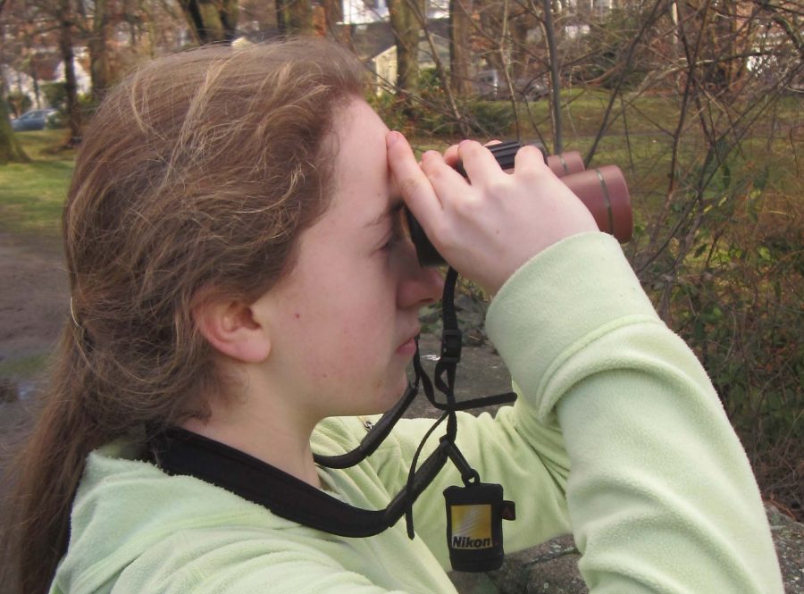 Sophomore Kaija Gahm goes on birdwatching trip with other students who are passionate about birds.