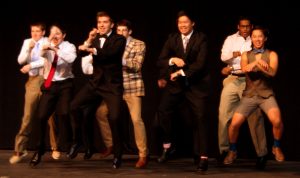 Seniors in the Mr. '013 competition dance to "Gangnam Style" Thursday, Jan. 24.