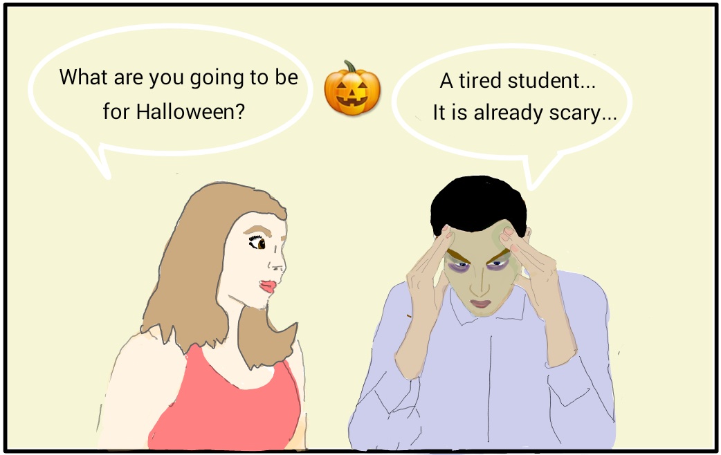 A sleep-deprived teenager is about as scary as it gets. Graphic by Maria Melissa and Mary Solovyeva.