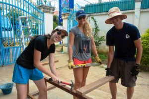 Sophomore Laurel Stanley at work this summer in Cambodia