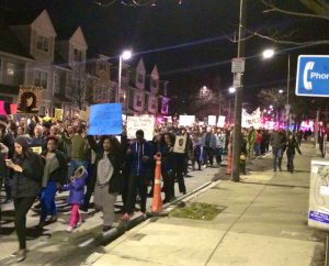 North students participated in tonight's protest in Boston. Photo courtesy of Naz Knight.