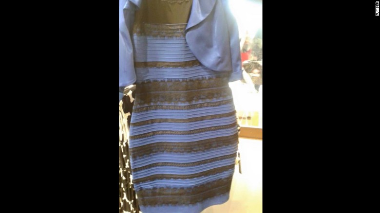 Tiger Question: What color is the dress? Why do you think people see different colors?