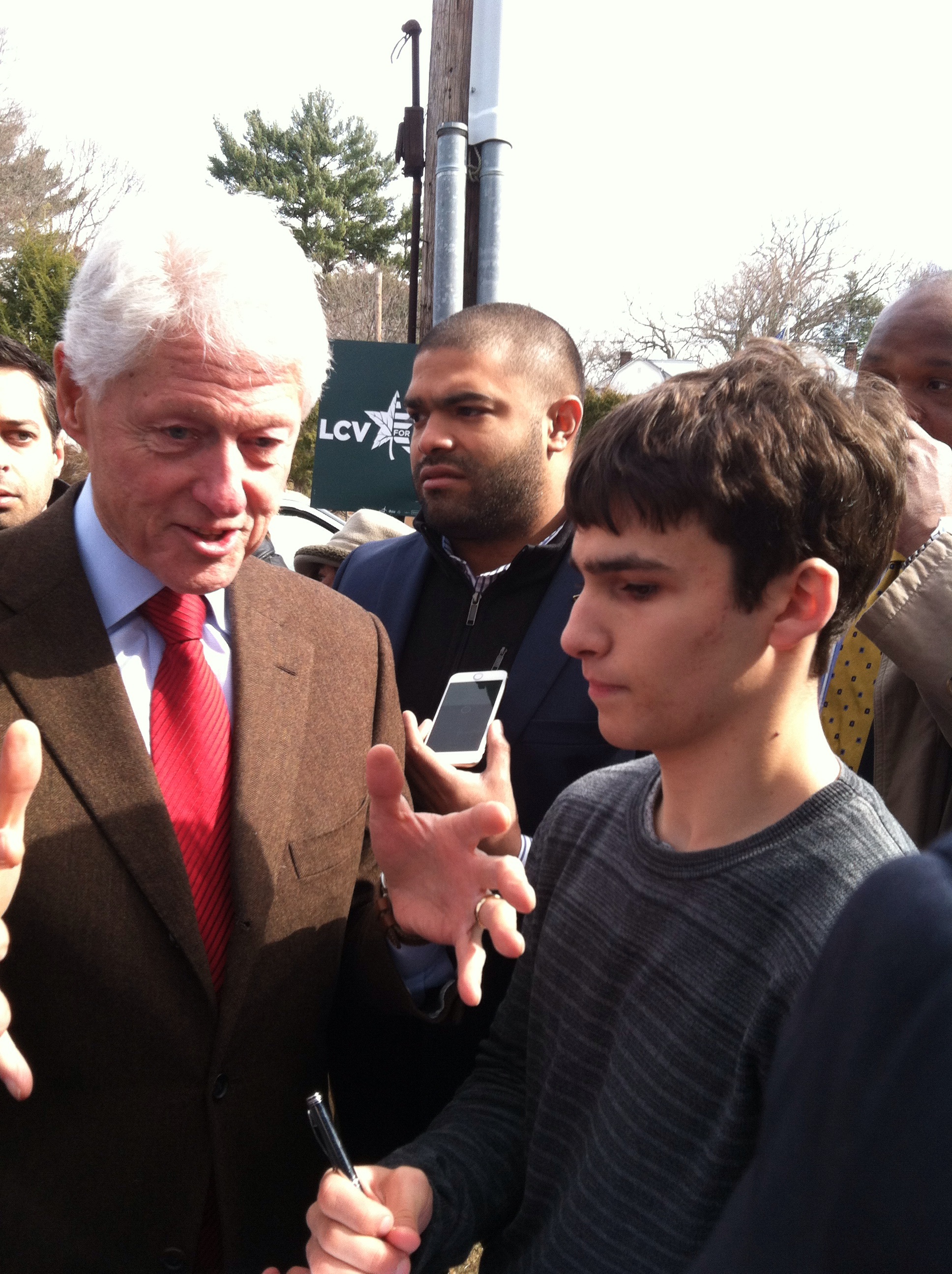 Bill Clinton at Newton Free Library