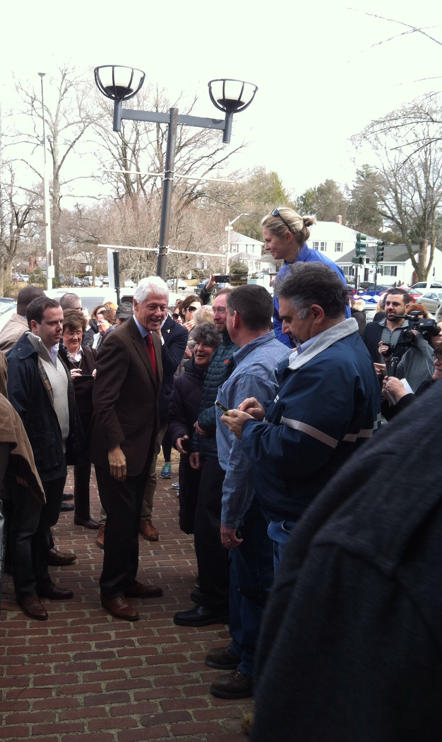 Bill Clinton visits Newton Free Library