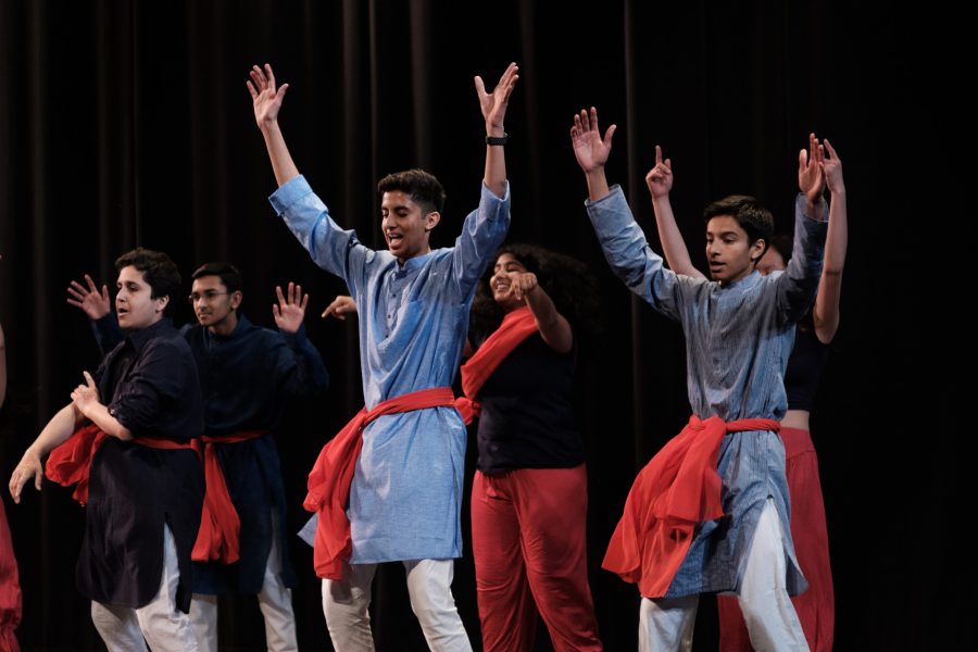 Southeast Student Association club performs a Bollywood dance at Asian culture Night Saturday, April 27. (Photo by Ian Dickerman)