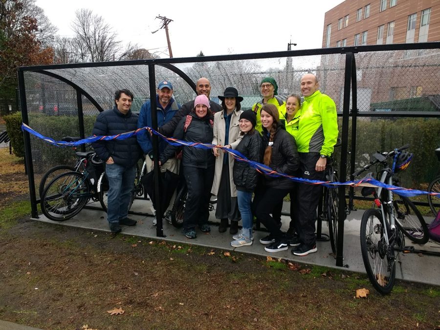 Mayor+Fuller+inaugurates+new+covered+bike+racks