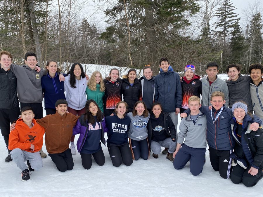 Nordic+poses+for+a+group+photo+at+the+State+Championship+Tuesday%2C+Feb.+25+in+Vermont.+%28Photo+courtesy+of+Ella+Bailey%29