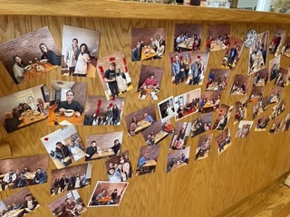 Grandma's Kitchen has a wall featuring photos of regular costumers.