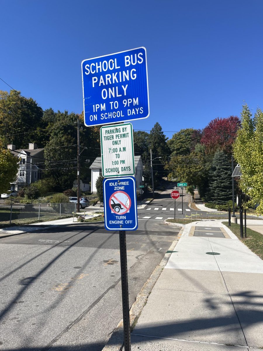 Sign on Hull Street outlines parking rules.