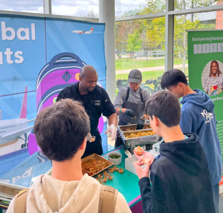 Students sample Korean-Style Bulgogi Tots