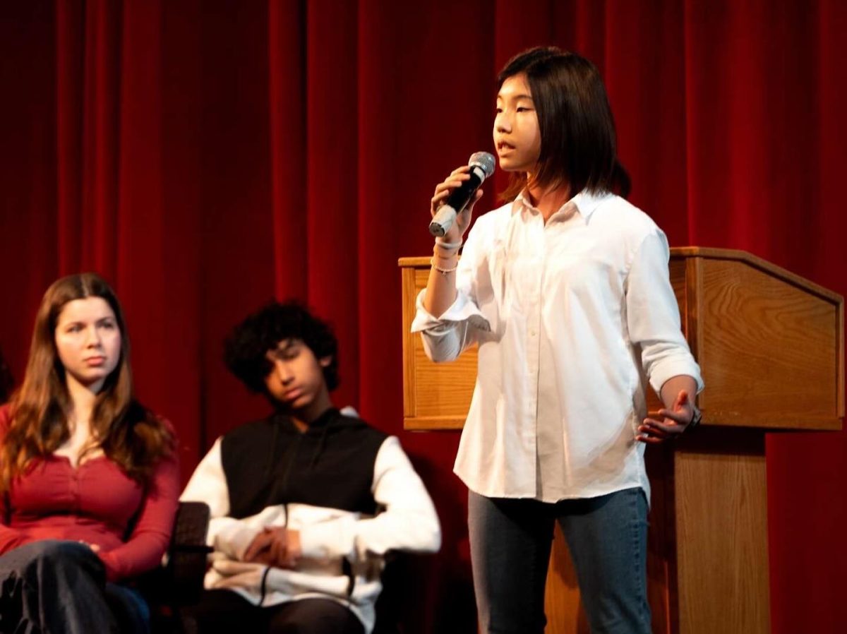 Sophomore students gathered in the Lasker Auditorium Friday, Jan. 24, during WIN to listen seven selected students’ sophomore speeches embodying the spirit of Martin Luther King Jr.
