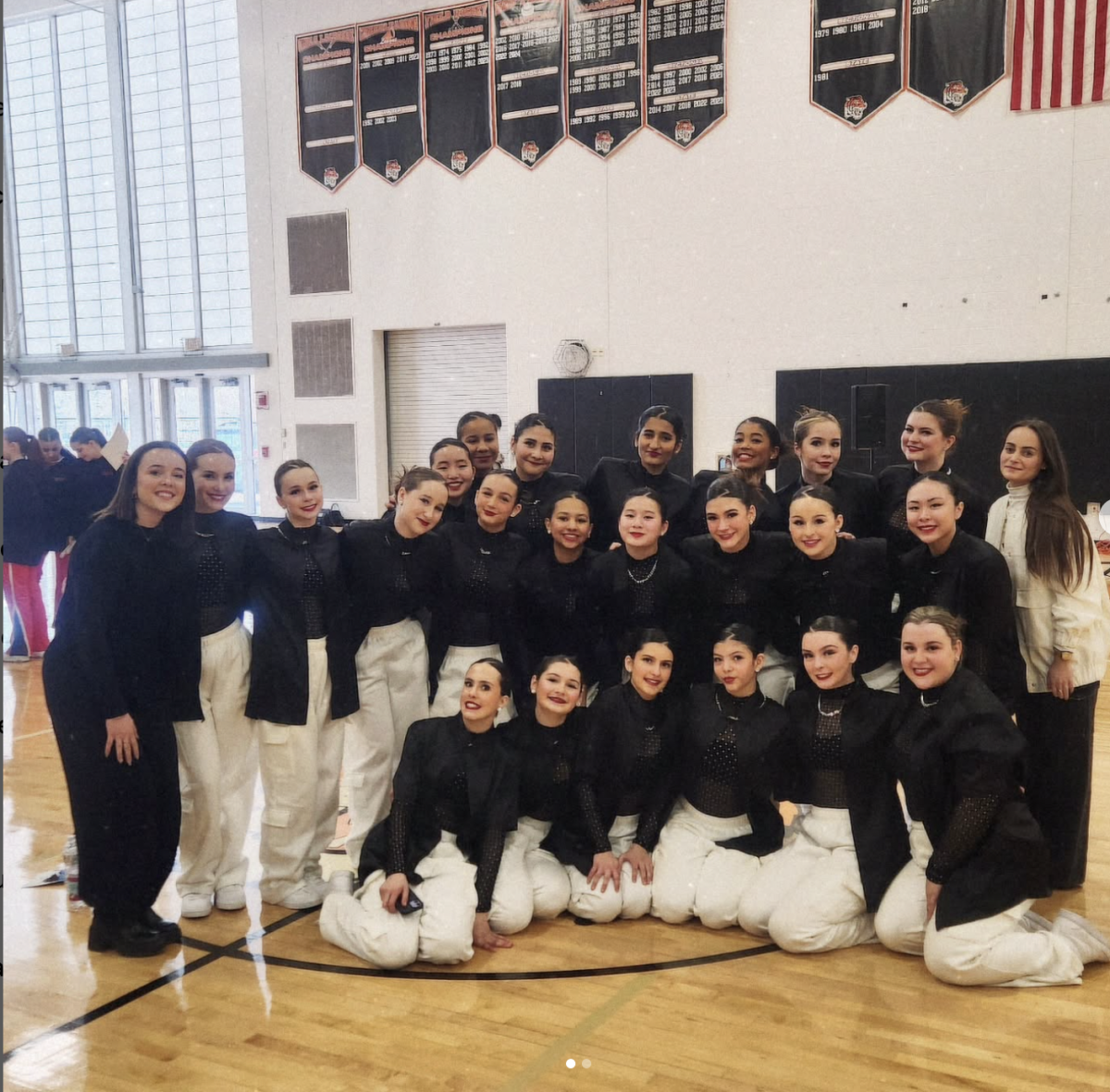 Members of dance pose after their performance Saturday, Feb. 8. 