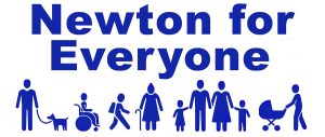 Newton For Everyone's logo and campaign sign. 